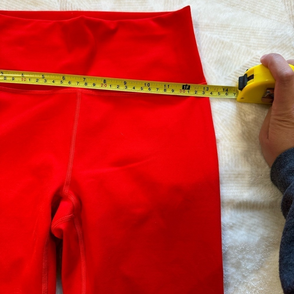 Fabletics Cardinal Red Stretch Define Powerhold High Waisted 7/8 Ankle Leggings - Picture 10 of 13